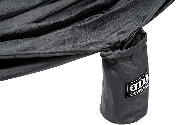 ENO TravelNest Hammock & Straps Combo – Portable Camping Hammock with Tree-Friendly Straps (Charcoal)